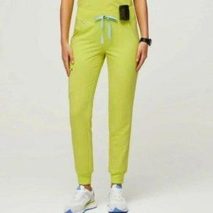 Figs Citrine Zamora Joggers Neon Chartreuse